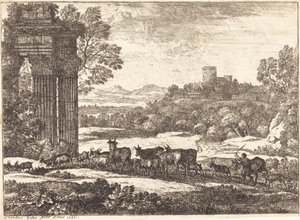 Die Herde kehrt bei stürmischem Wetter zurück von Claude Lorrain
