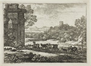 Die Herde kehrt bei stürmischem Wetter zurück von Claude Lorrain