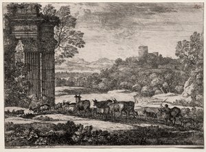 Die Herde kehrt bei stürmischem Wetter zurück von Claude Lorrain