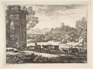 Die Herde kehrt bei stürmischem Wetter zurück, 1651 von Claude Lorrain