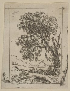 Die zwei Landschaften, linker Baum