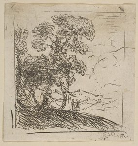 Die zwei Landschaften rechter Baum, ca. 1630 von Claude Lorrain