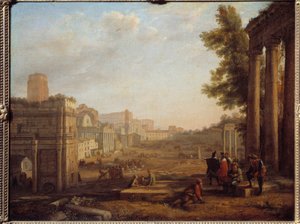Ansicht von Campo Vaccino in Rom Das Forum Romanum um 1630