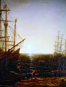 Hafenszene (Detail) von Claude Lorrain