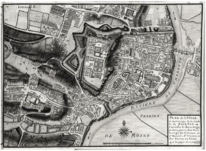 Atlas 131 F fol.8 Karte von Saintes, Hauptstadt von Saintonge, aus Receuil des Plans de Saintonge, 1716 von Claude Masse
