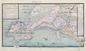 Karte eines Teils von Bas-Poitou und der Île de Noirmoutier, 1703