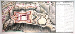 Zitadelle von Saint-Jean de Port im Jahr 1689, aus Traite de Fortifications