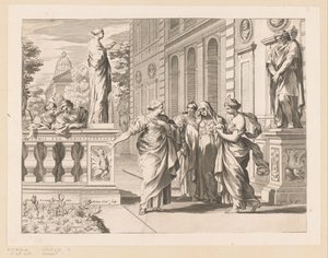 Allegorie zu Ehren des Collegio Romano von Claude Mellan
