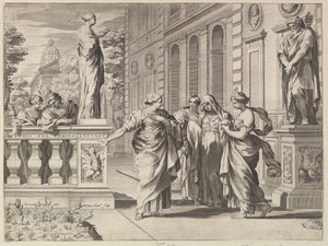 Allegorie zu Ehren des Römischen Kollegs, gegründet von der Familie Borghese, 1615-88 von Claude Mellan