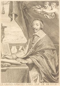 Armand Jean du Plessis, Kardinal Richelieu von Claude Mellan
