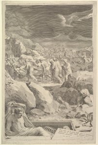 Begräbnisprozession Christi, 1678 von Claude Mellan