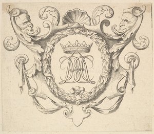 Monogramm gekrönt von Claude Mellan