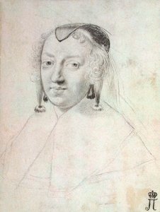 Porträt von Anne von Österreich 1601-1666, vor 1643 von Claude Mellan