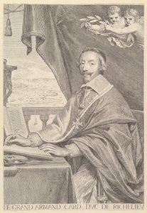 Porträt von Kardinal Richelieu, 1651 von Claude Mellan