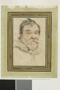 Porträt eines bärtigen alten Mannes von Claude Mellan