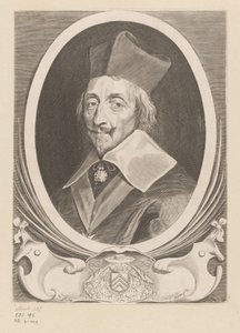 Porträt von Armand-Jean Du Plessis, Kardinal de Richelieu von Claude Mellan