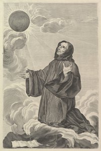 St. Benedikt in Ekstase von Claude Mellan