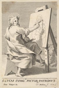 St. Lukas malt die Jungfrau, 1625 von Claude Mellan