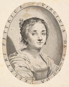 Virginia da Vezzo, Ehefrau von Simon Vouet, 1626 von Claude Mellan