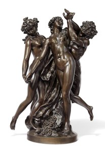 Die drei Grazien, ca. 1860 (Bronze) von Claude Michel (after) Clodion