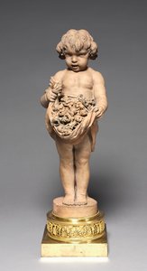 Kind, das Obst und Blumen trägt, 18. bis frühes 19. Jahrhundert von Claude Michel Clodion
