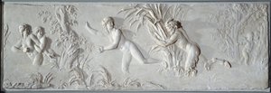 Pan verfolgt Syrinx unter dem Blick von Amor. Flachrelief von Claude Michel genannt Clodion (1738-1814). Um 1782 Paris, Louvre Museum von Claude Michel Clodion