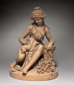Junge Frau und Kind beim Spielen, 1780er Jahre