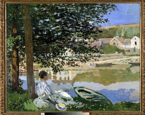 Am Wasser in Bennecourt von Claude Monet