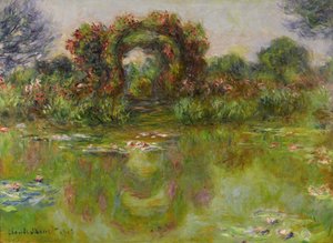 Bassin aux Nymphéas, les Rosiers, 1913 von Claude Monet