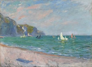 Boote vor den Klippen von Pourville, 1882
