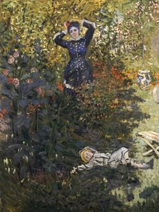 Camille und Jean im Garten von Argenteuil von Claude Monet