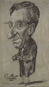 Karikatur eines Mannes mit einer Schnupftabakdose von Claude Monet