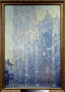 Kathedrale Notre-Dame de Rouen, das Portal und der Turm Saint Romain, Morgeneffekt, weiße Harmonie von Claude Monet