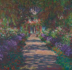 Eine Allee in Monets Garten in Giverny
