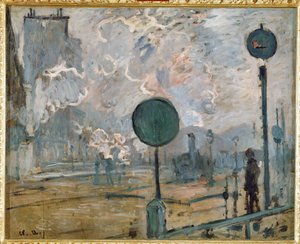 Außenansicht des Gare Saint-Lazare, Signal von Claude Monet