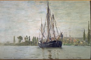 Französischer Chase-Maree vor Anker (bei Rouen) von Claude Monet