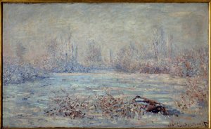 Frost in der Nähe von Vetheuil im Jahr 1880. Gemälde von Claude Monet von Claude Monet