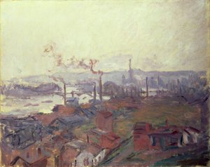 Gesamtansicht von Rouen vom Ufer der St. Catherine, ca. 1892 von Claude Monet