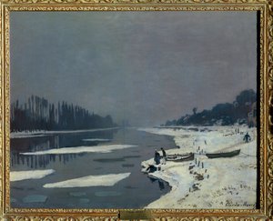 Glacons sur la Seine a Bougival, Yvelines von Claude Monet