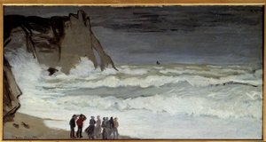 Grosse Meer bei Etretat. Gemälde von Claude Monet (1840-1926) 1868 von Claude Monet