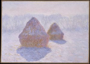 Heuhaufen (Schnee- und Sonneffekt) von Claude Monet