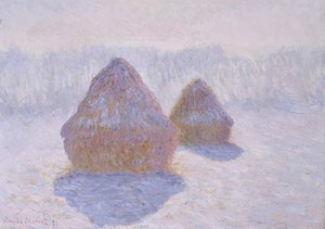Heuhaufen (Schnee- und Sonneffekt) von Claude Monet