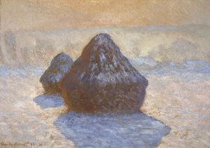 Heuhaufen: Schneeeffekt von Claude Monet