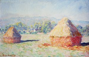 Heuhaufen in der Sonne, Morgeneffekt, 1891 von Claude Monet