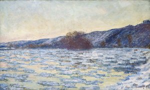 Eisschollen in der Dämmerung von Claude Monet