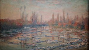 Eis, auch bekannt als, Debakel an der Seine 1880 von Claude Monet