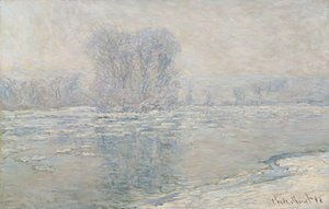 Eis, weißer Effekt Glaçons, effet blanc, 1893 von Claude Monet