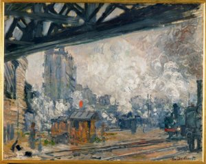 Der Bahnhof Saint-Lazare, Außenansicht von Claude Monet