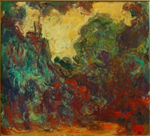 Das Haus des Künstlers vom Rosengarten aus gesehen von Claude Monet