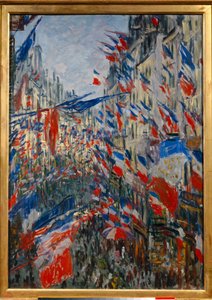 La Rue Saint-Denis in Paris, Fest am 30. Juni 1878. Gemälde von Claude Monet